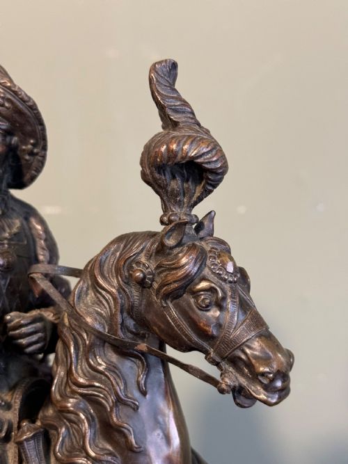 PAIR OF BRONZE EQUESTRIAN FIGURES - ADDITIONAL PHOTO 8