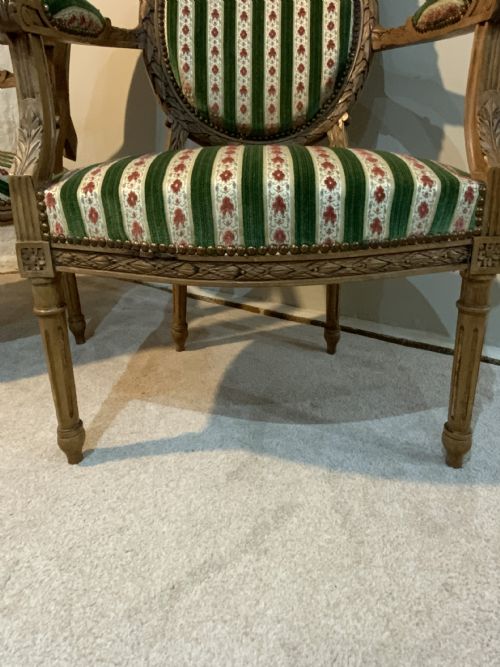PAIR OF 19TH CENTURY FRENCH ARM CHAIRS - ADDITIONAL PHOTO 6