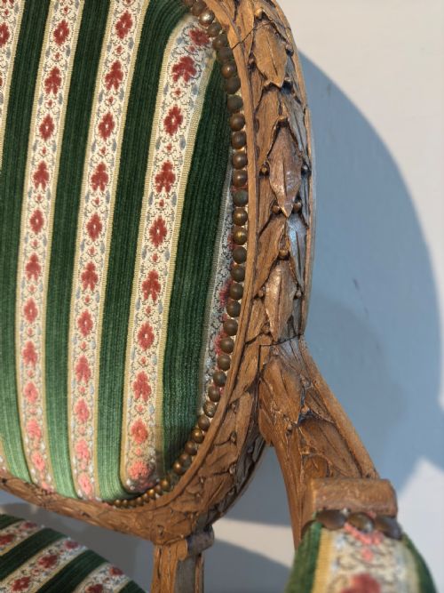 PAIR OF 19TH CENTURY FRENCH ARM CHAIRS - ADDITIONAL PHOTO 4