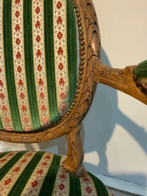 PAIR OF 19TH CENTURY FRENCH ARM CHAIRS - ADDITIONAL PHOTO 9