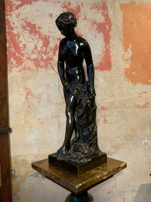 A BRONZE SCULPTURE NYMPHE AT HER BATH - ADDITIONAL PHOTO 3