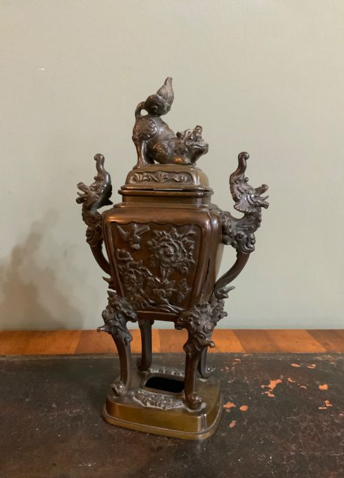 A PAIR OF JAPANESE BRONZE KORO - ADDITIONAL PHOTO 5