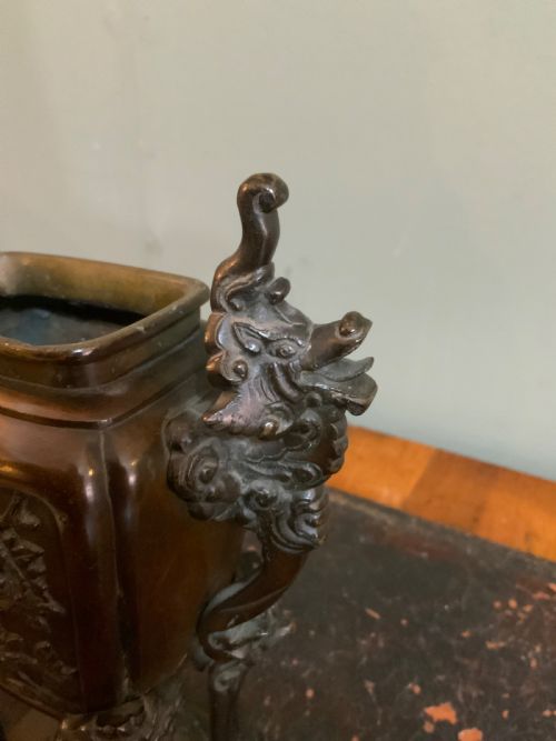 A PAIR OF JAPANESE BRONZE KORO - ADDITIONAL PHOTO 8