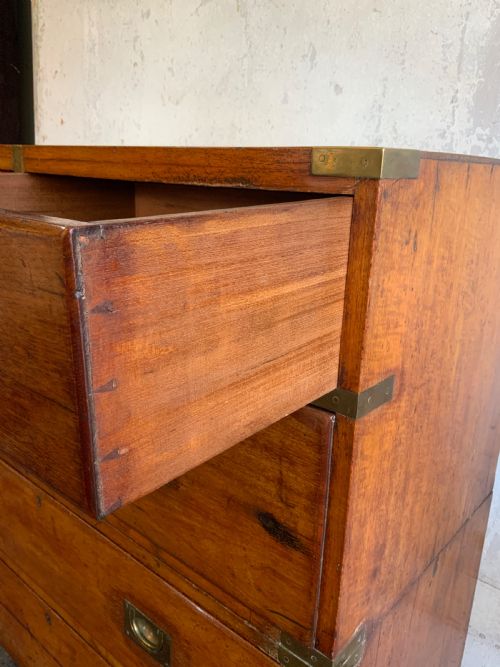 A VICTORIAN MILITARY CHEST - ADDITIONAL PHOTO 1