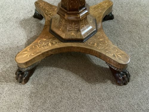 A REGENCY INLAID ROSEWOOD SEWING TABLE - ADDITIONAL PHOTO 4