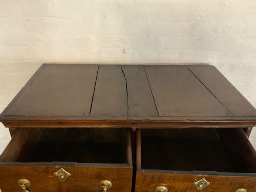 A QUEEN ANNE PERIOD OAK CHEST ON STAND - ADDITIONAL PHOTO 6