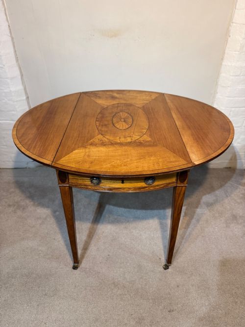 a george iii satinwood pembroke table - CATEGORY: ANTIQUE TABLES - DATED GEORGIAN