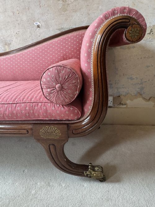A REGENCY ROSEWOOD CHAISE - ADDITIONAL PHOTO 3