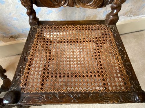 A PAIR OF CHARLES II WALNUT SIDE CHAIRS - ADDITIONAL PHOTO 6