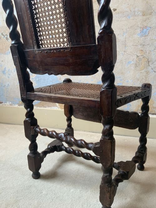 A PAIR OF CHARLES II WALNUT SIDE CHAIRS - ADDITIONAL PHOTO 9
