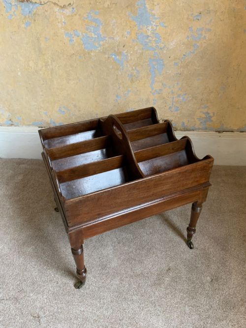 A GEORGIAN MAHOGANY WINE BOTTLE CARRIER - ADDITIONAL PHOTO 5