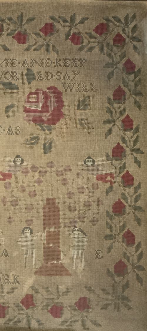 A LARGE EARLY 19TH CENTURY SAMPLER - ADDITIONAL PHOTO 5