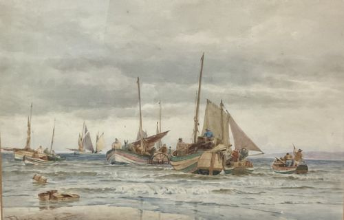 MARINE WATERCOLOUR BY THOMAS BUSH HARDY - ADDITIONAL PHOTO 1