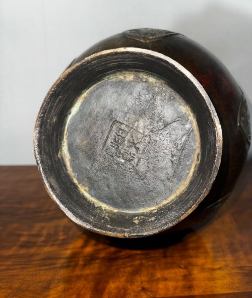 A CHINESE BRONZE CHAMPLEVE VASE - ADDITIONAL PHOTO 8