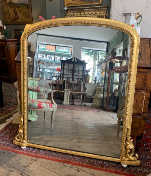An Early Victorian Gilt Framed Over-mantle Mirror