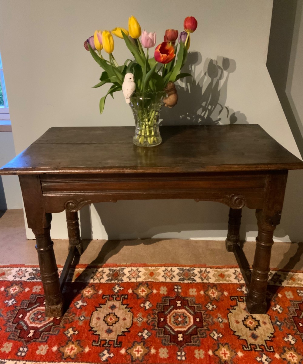17th century oak side table