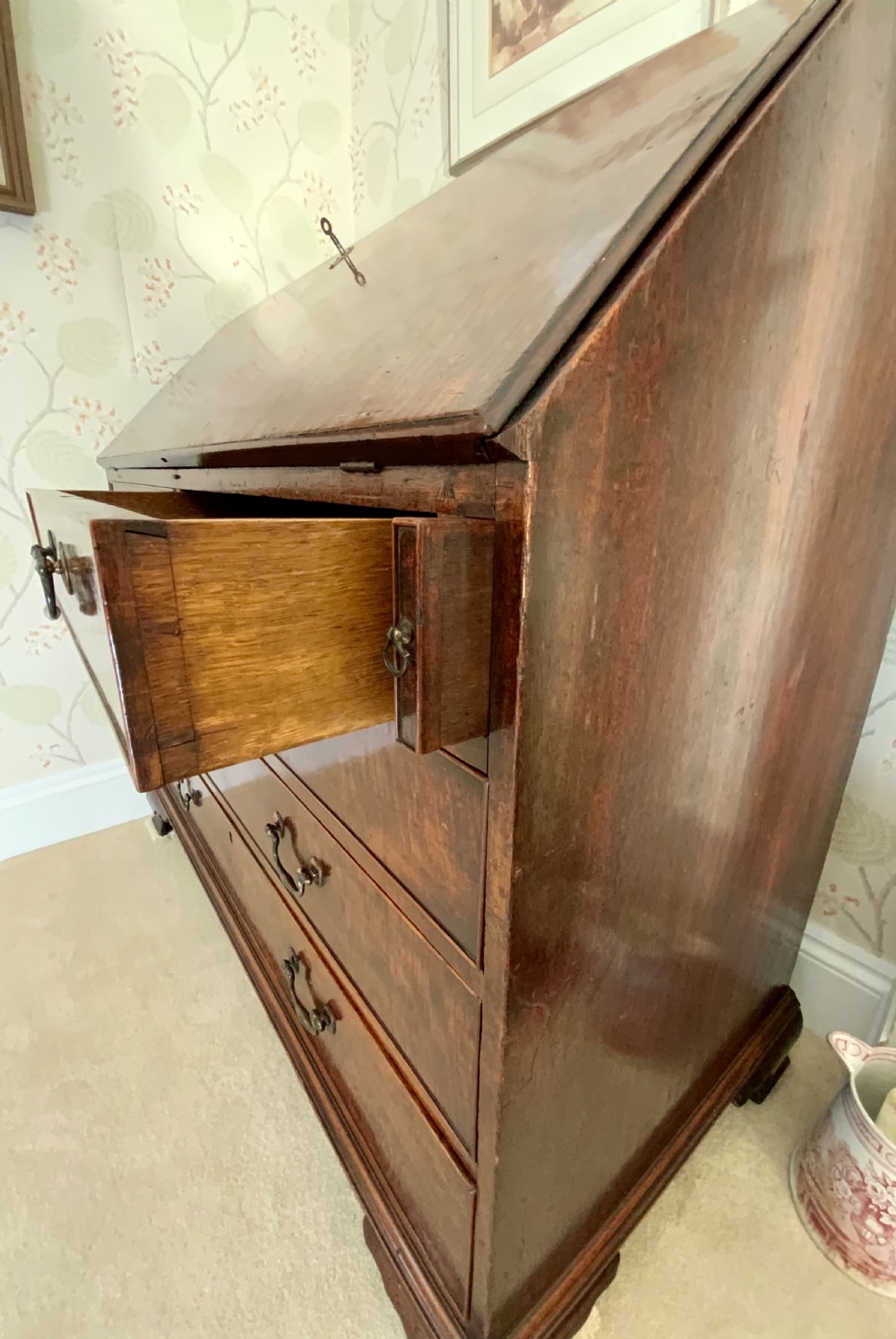Georgian mahogany bureau View VIII