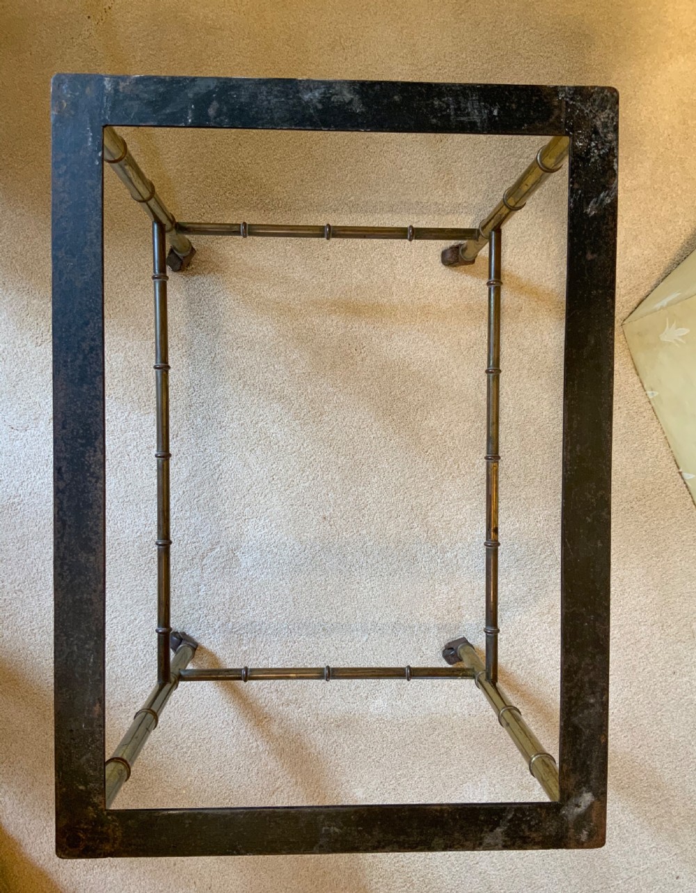 A 19th century marble topped, brass occasional table View III