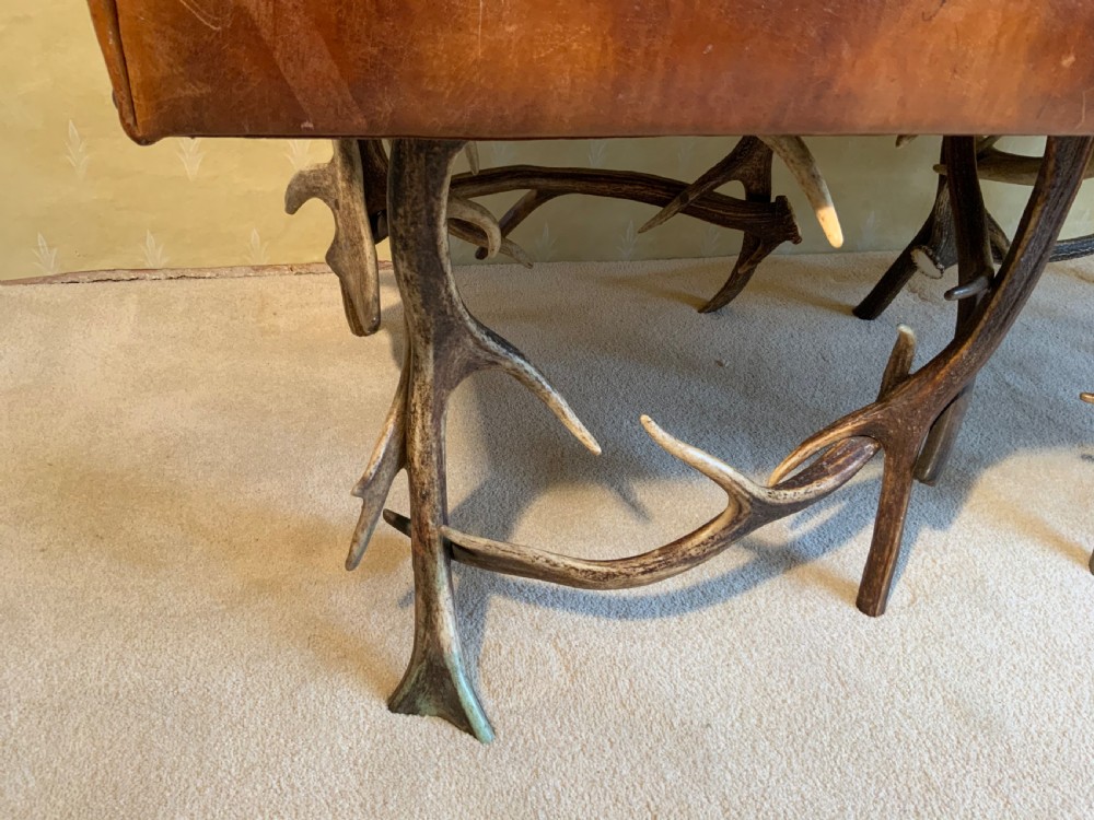 Leather covered coffee table or seat View IV
