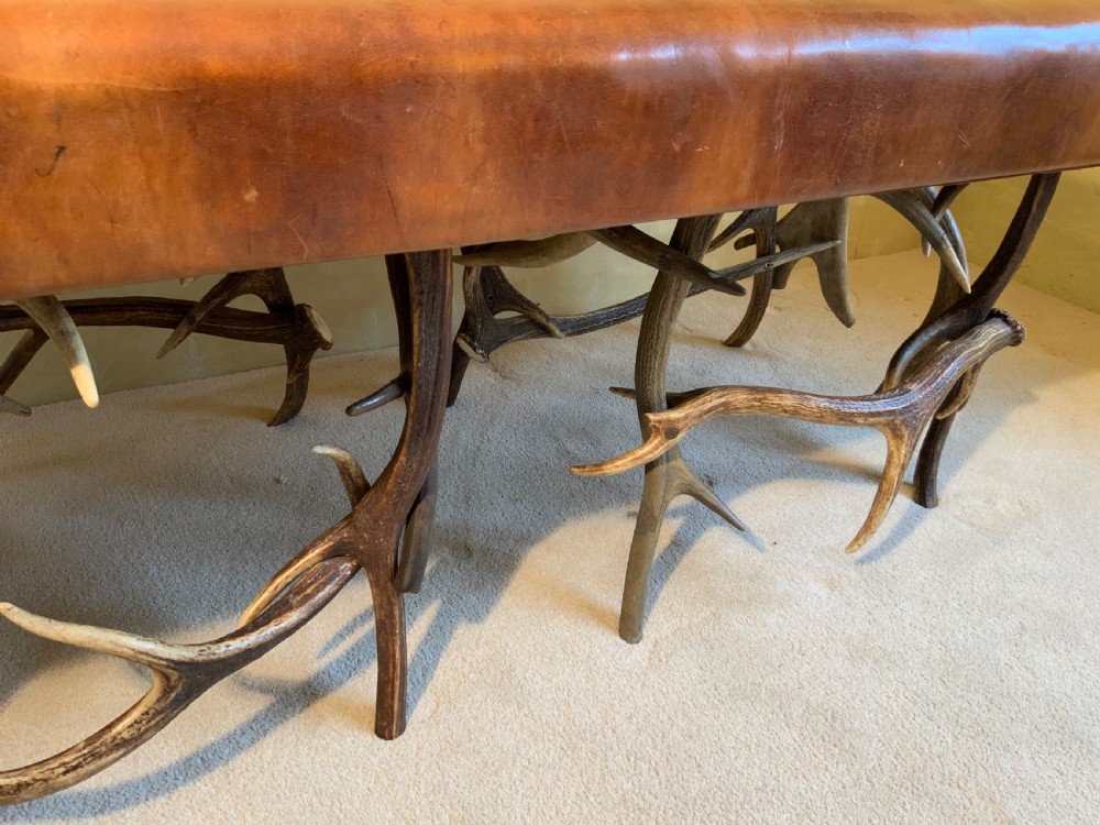 Leather covered coffee table or seat View V