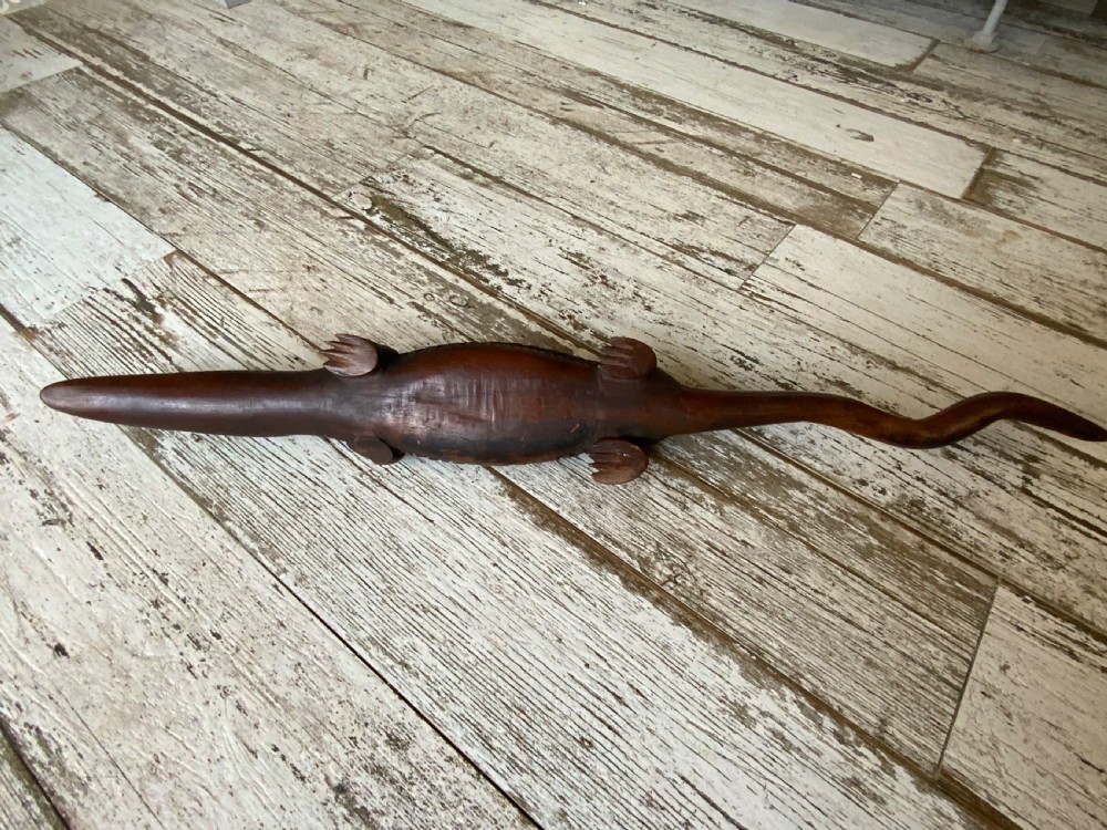 A 19th century carving of a crocodile View V