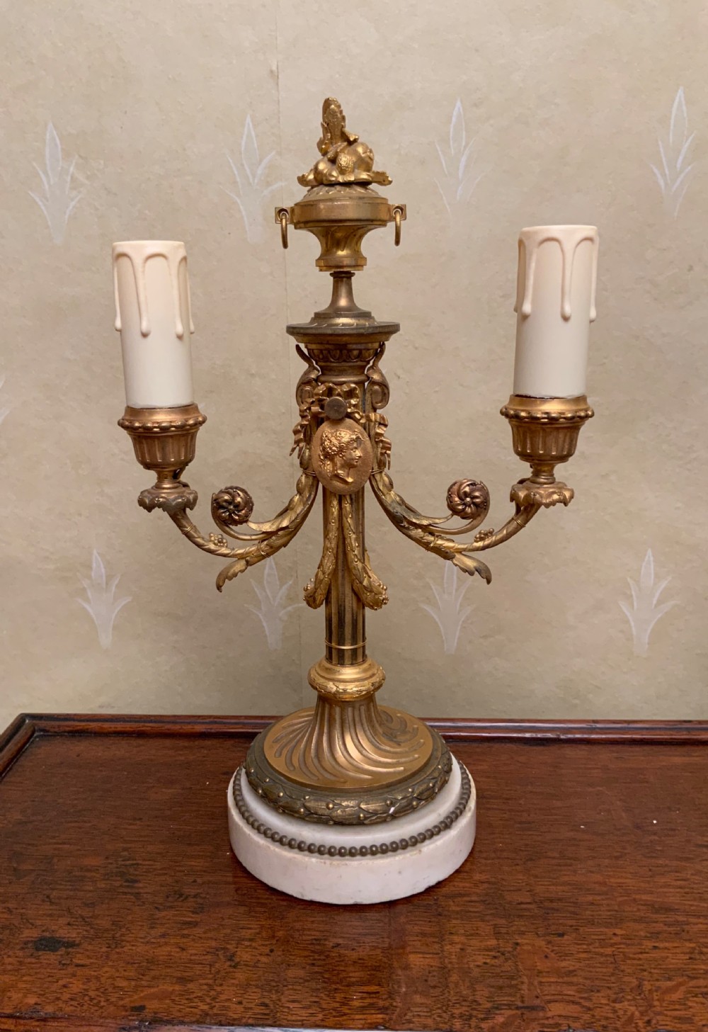 A pair 19th century ormolu table lamps View IV