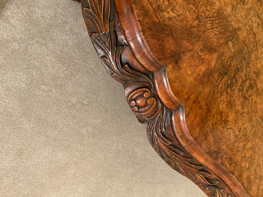  Irish burr walnut centre table View IX