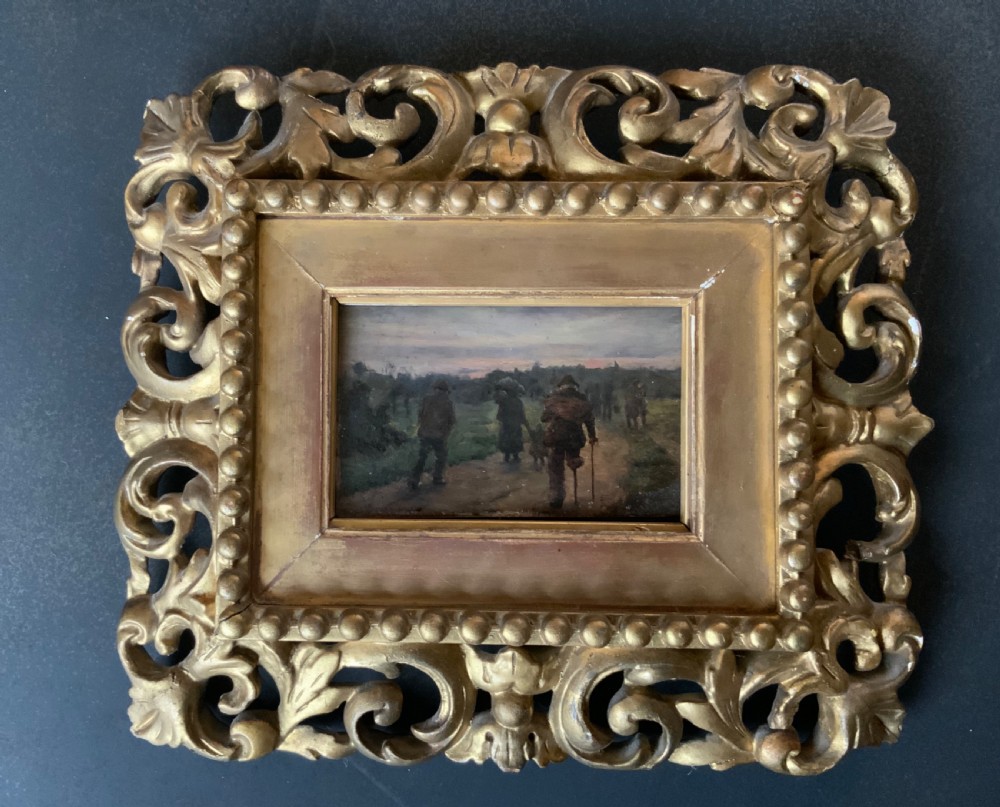 Oil on panel attributed to Frederick Walker
