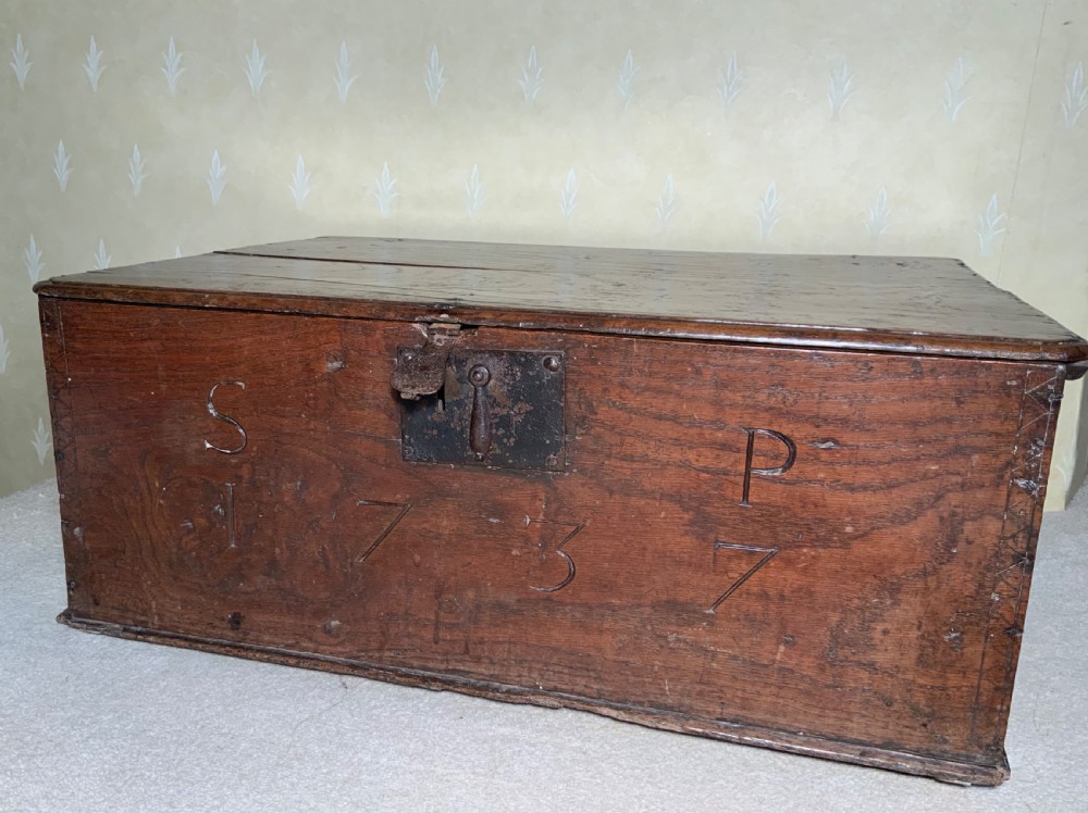 An 18th century oak box