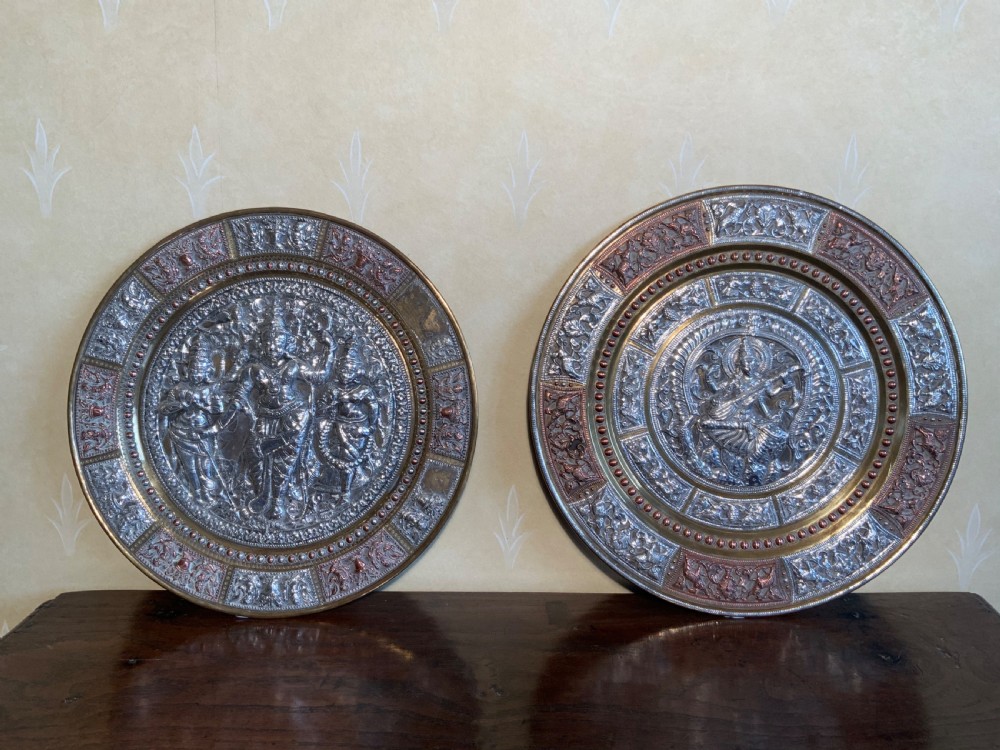 Two early 20th century Indian plates