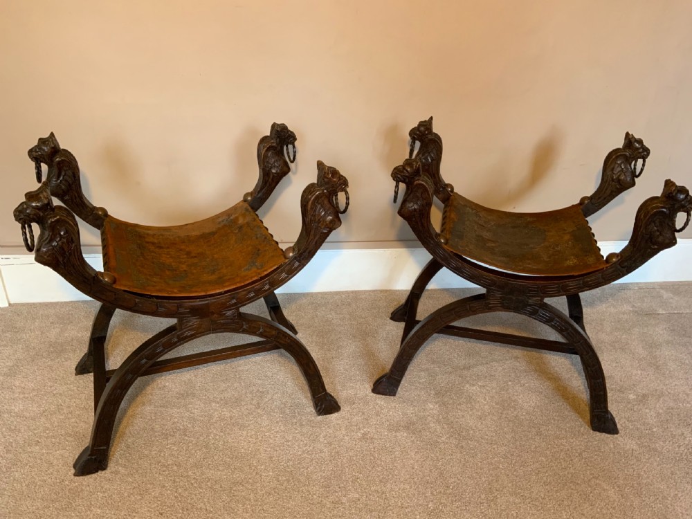 Pair of 19th century Italian stools