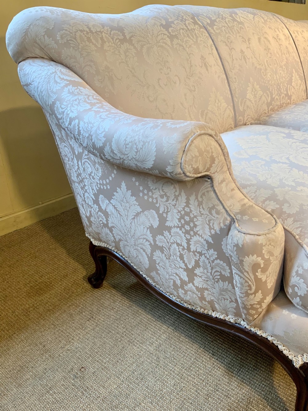 A late 19th century upholstered settee View IV