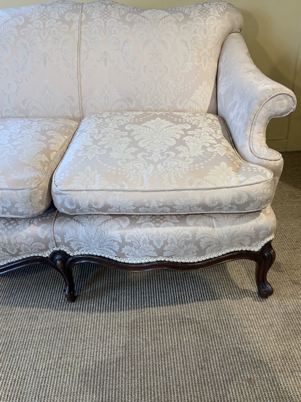 A late 19th century upholstered settee View VIII