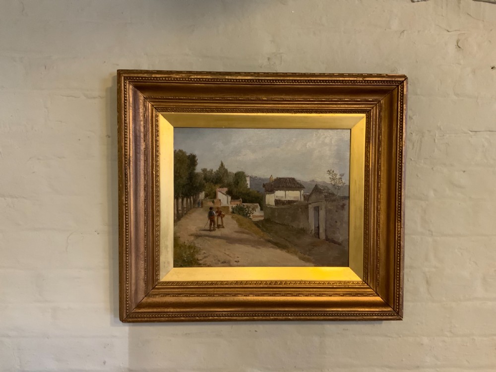 Oil painting on panel by Varley