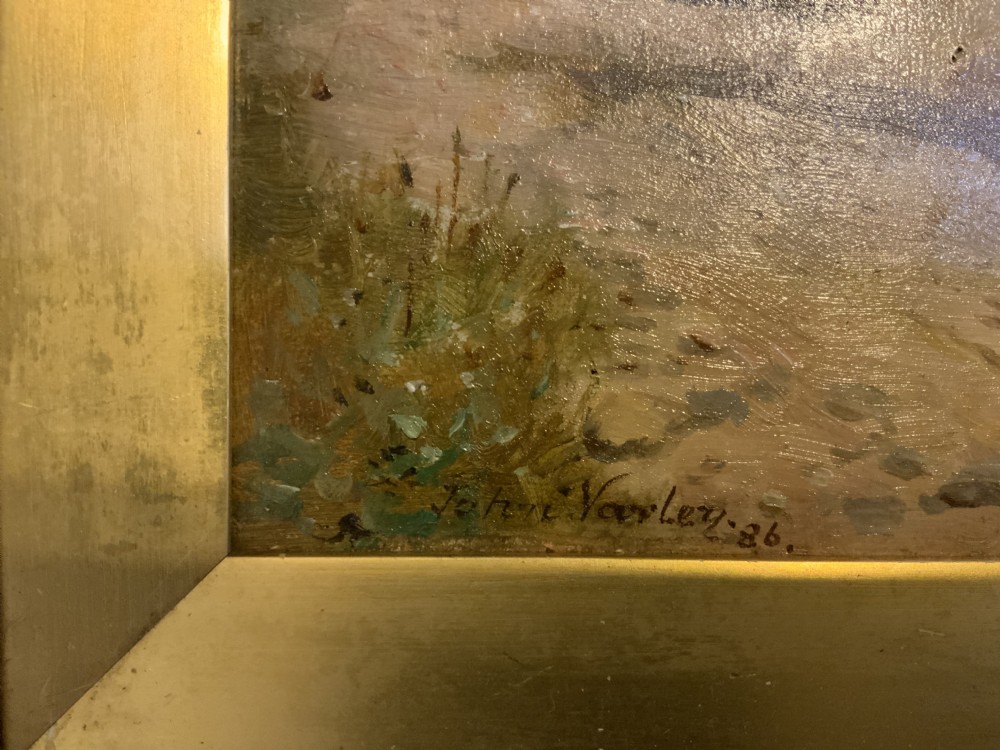 Oil painting on panel by Varley View III