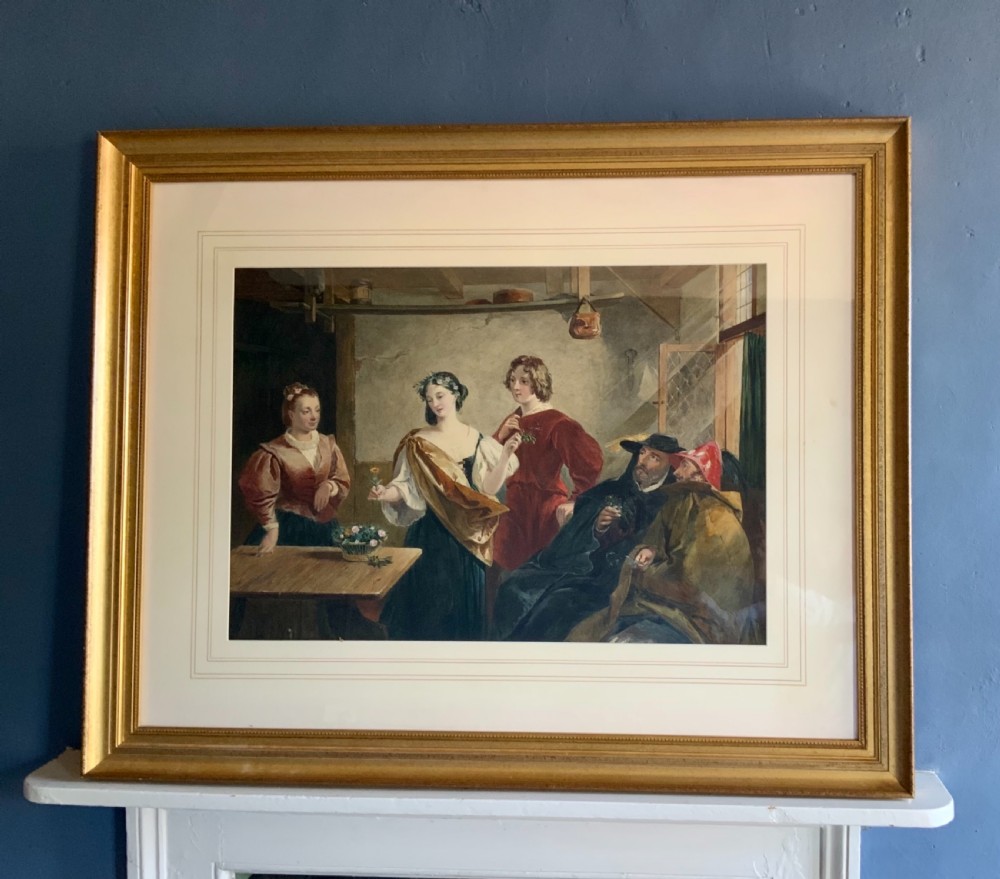 A large 19th century watercolour Florizel and Perdita View II