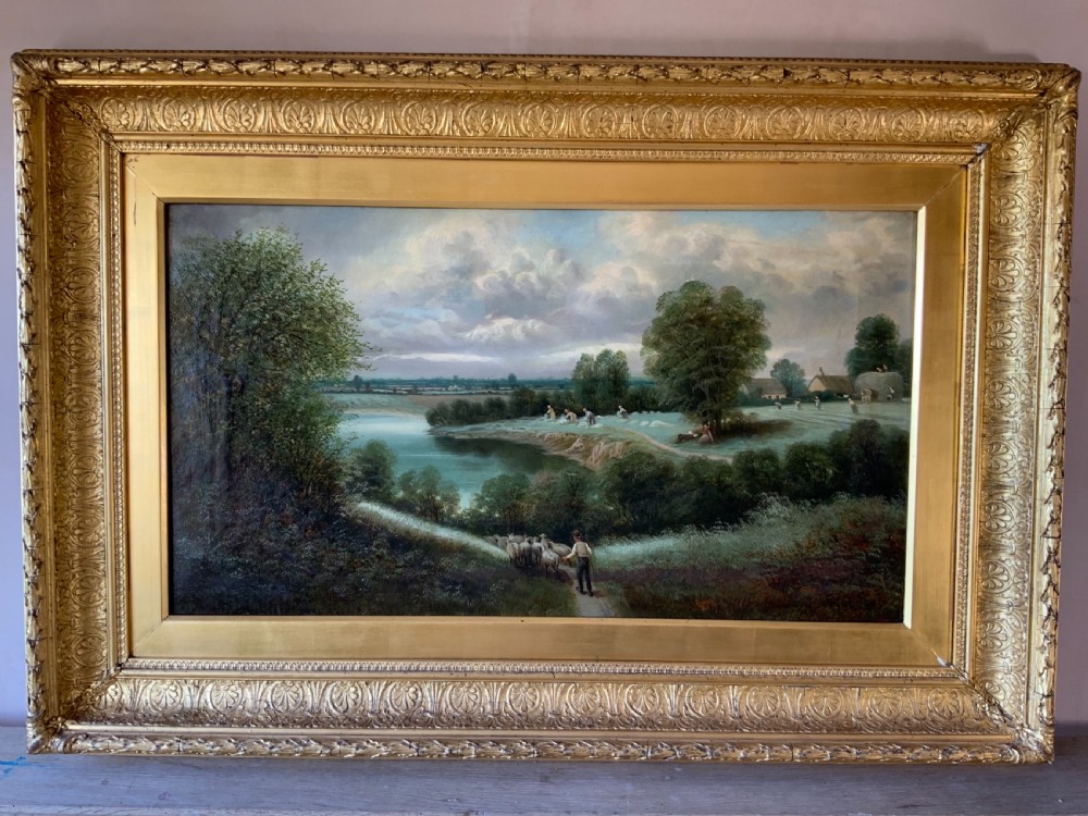 Extensive oil painting on canvas