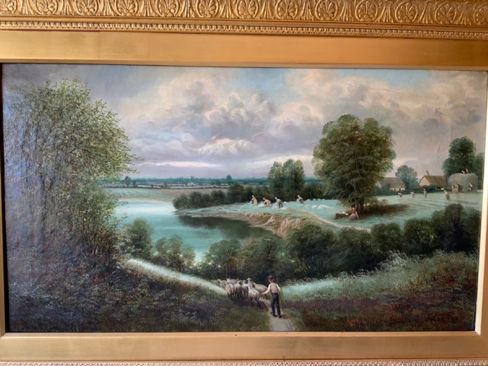 Extensive oil painting on canvas View III