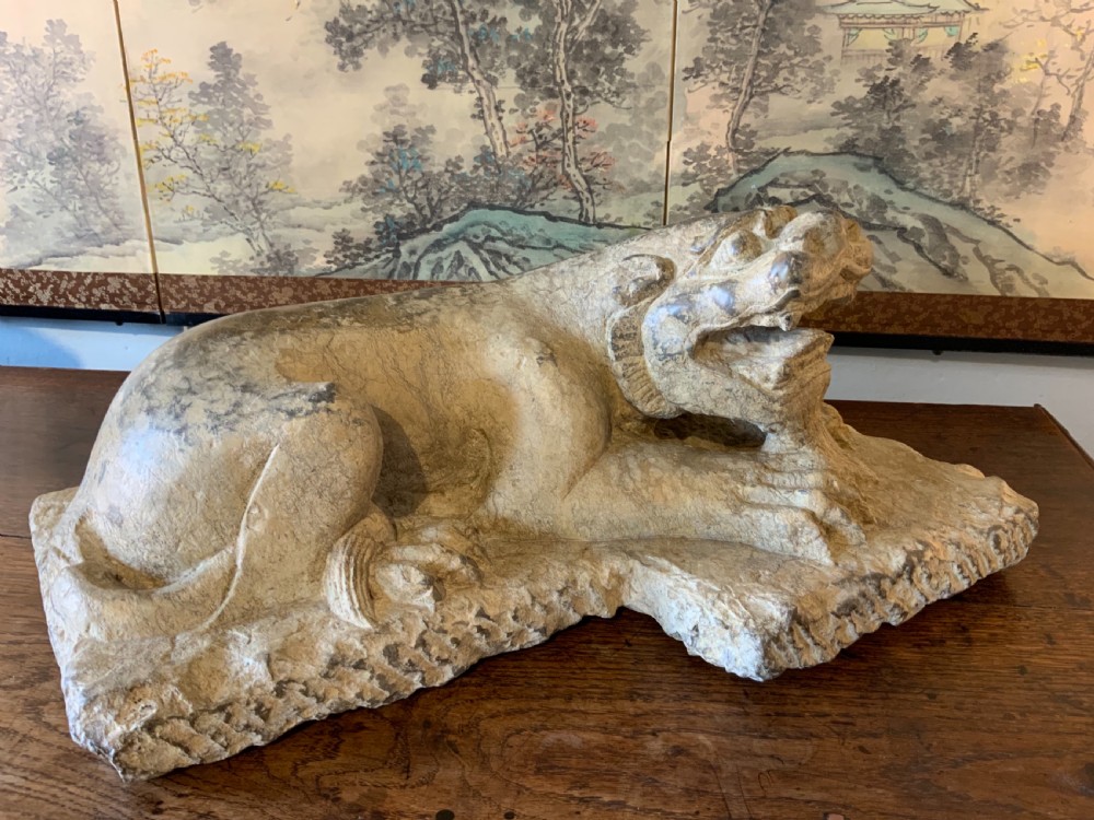 A Chinese stone sculpture