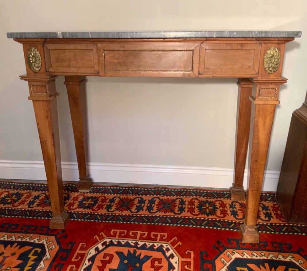 Mahogany and marble console table