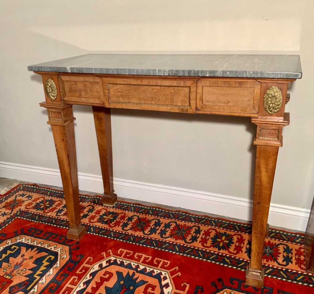 Mahogany and marble console table View II