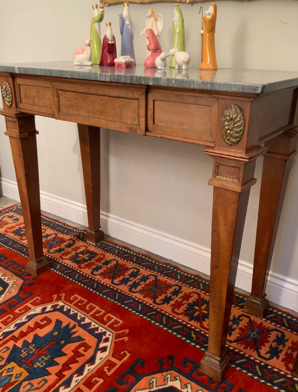 Mahogany and marble console table View V