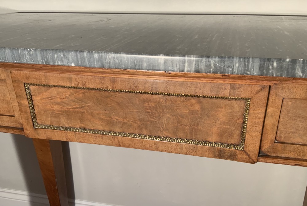 Mahogany and marble console table View VI