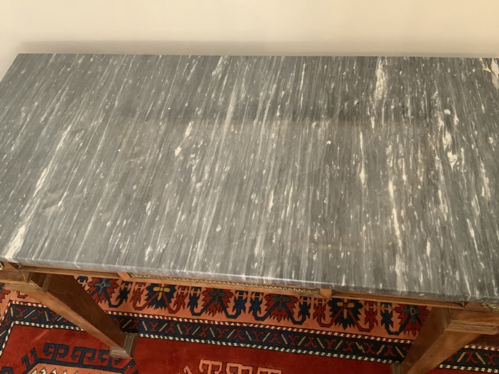 Mahogany and marble console table View X