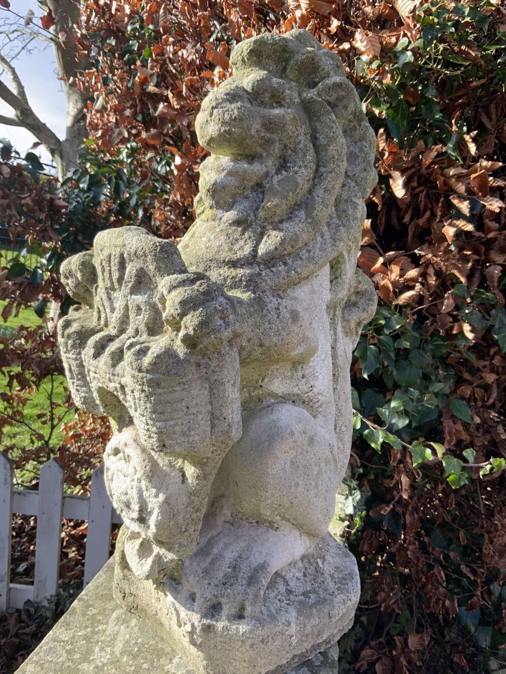 Pair of stone lions rampant View VI