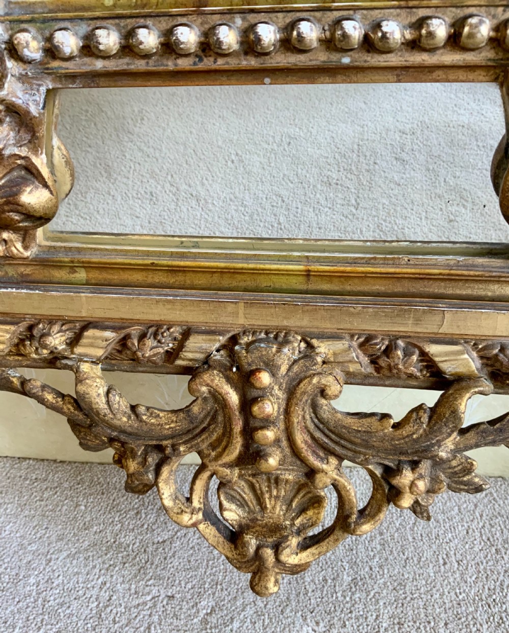 A mid 19th century gilt framed  mirror. View VI