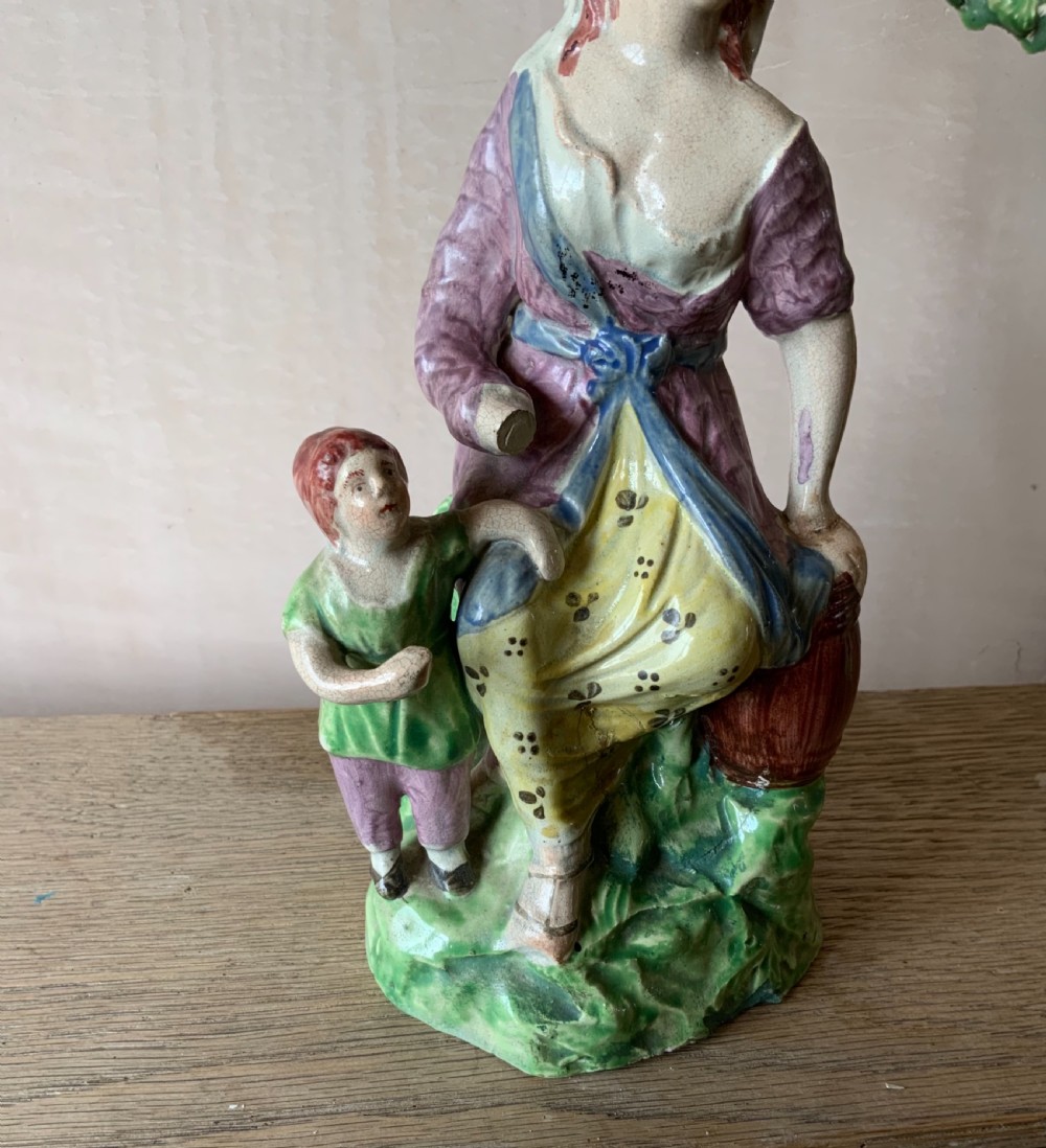 Pair of 18th century Staffordshire pottery figures View IX