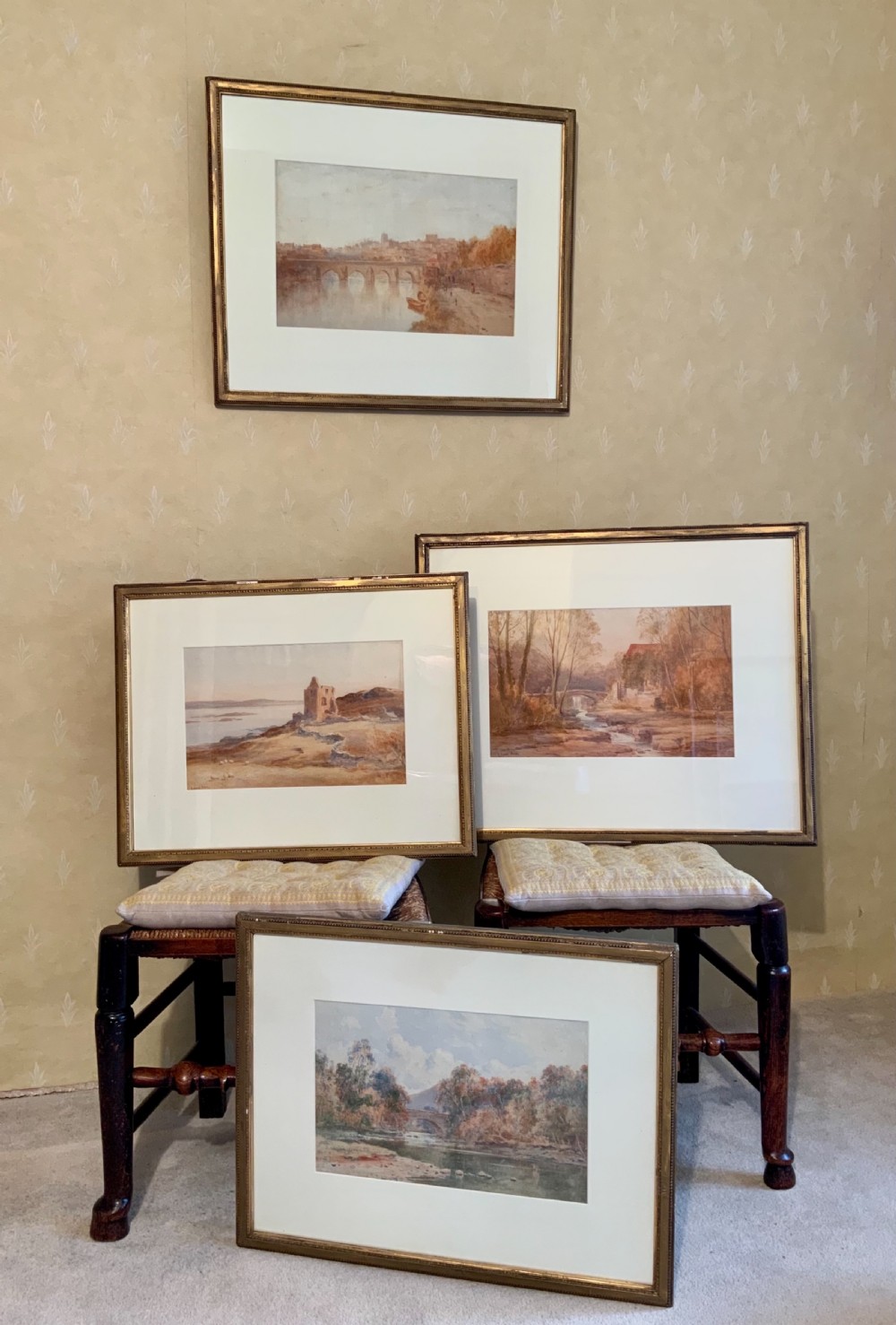 Collection of four watercolours by Edward Arden