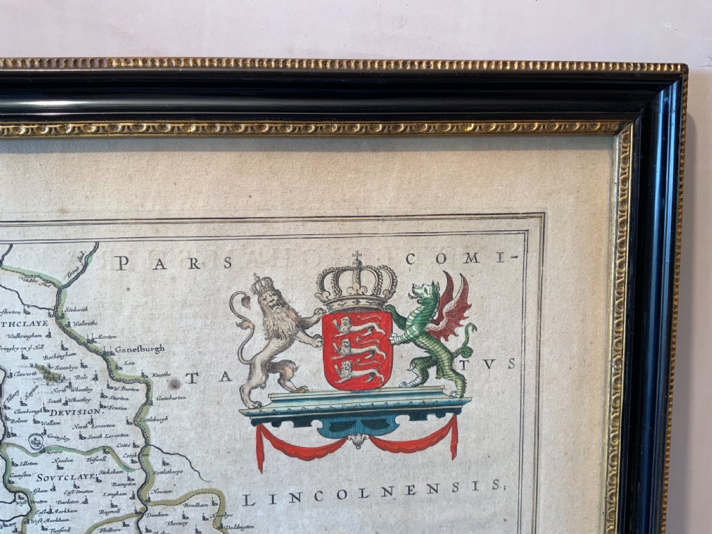A 17th century engraved map of Nottinghamshire View II