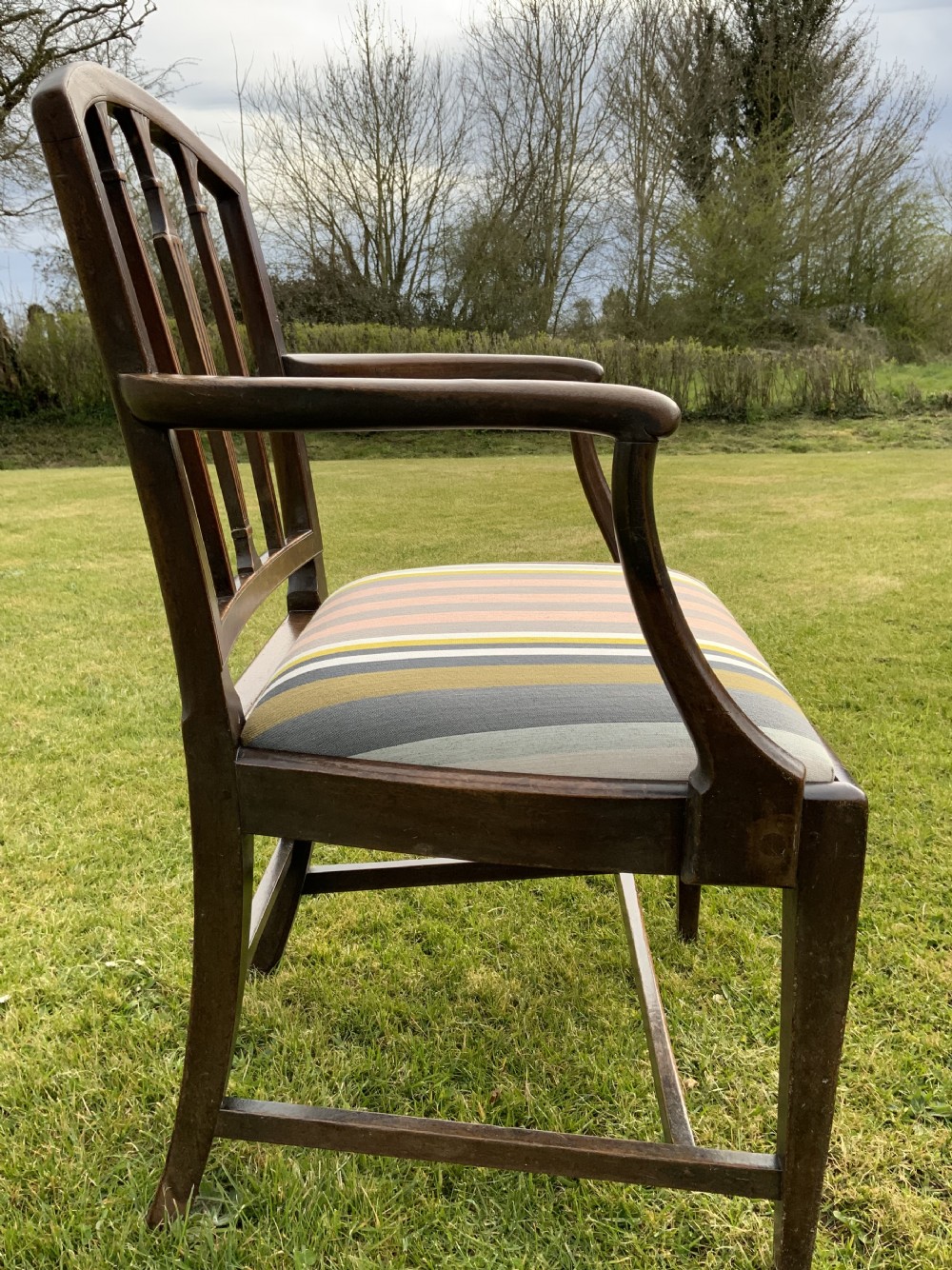 Georgian mahogany elbow chair. View IV